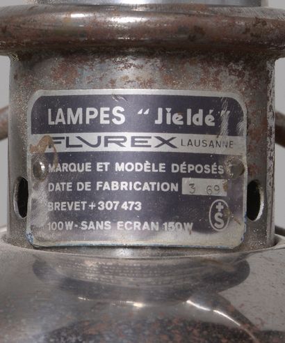 null Jean-Louis DOMECQ (1920-1983) known as JIELDE.

Industrial floor lamp with five...