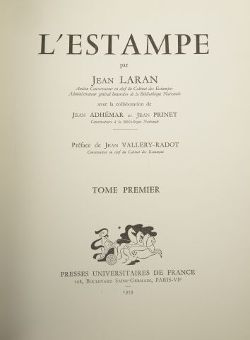 null LARAN (Jean). L'Estampe. Paris, Presses Universitaires de France, 1959.

2 strong...