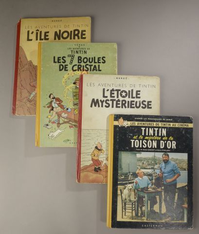 null HERGÉ. The adventures of Tintin. 

Set of 4 albums including: 



The mysterious...