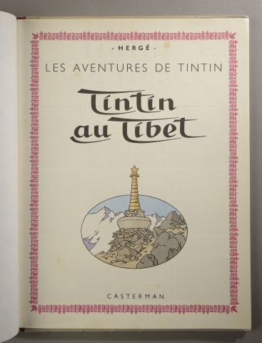 null HERGÉ. The Adventures of Tintin - Tintin in Tibet. Casterman, 1960.

Album in-4,...