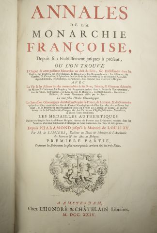 null LIMIERS (Henri Philippe). Annales de la monarchie françoise. Amsterdam, L'Honoré...