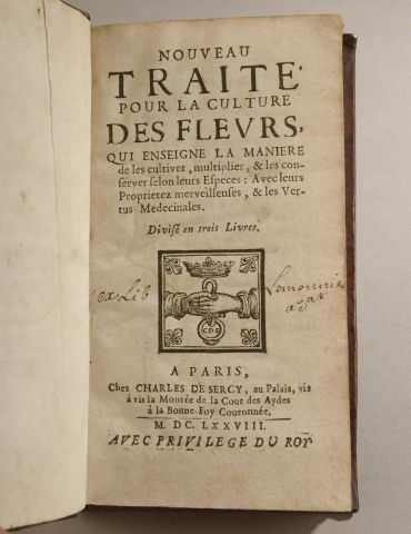 null [MORIN Pierre ?]. New treatise for the culture of flowers. Paris, Charles de...