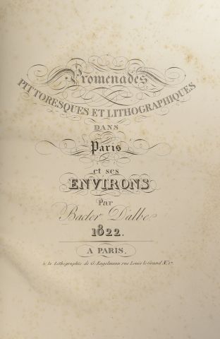 null BACLER D'ALBE (Louis Albert Ghislain). Promenades pittoresques et lithographiques...