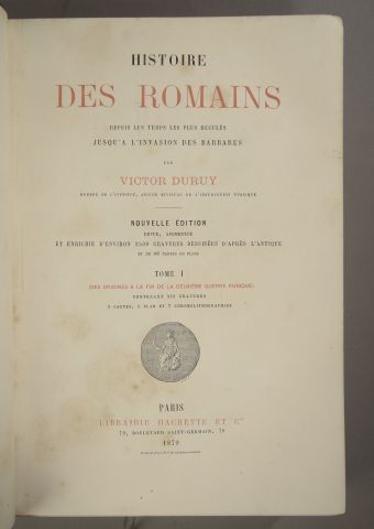 null DURUY (Victor), Histoire des Romains depuis les temps les plus reculés jusqu'à...