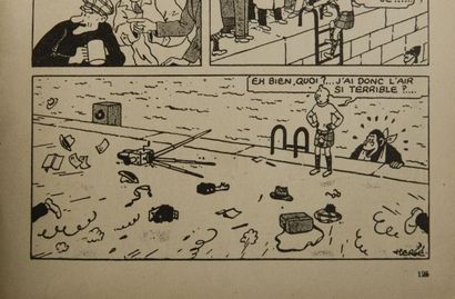 null HERGÉ. The adventures of Tintin reporter - The black island. Éditions Casterman...