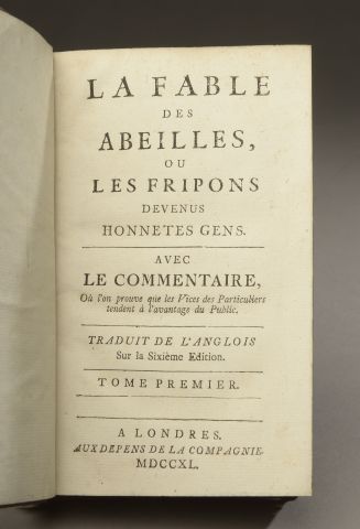 null [MANDEVILLE (Bernard de). The fable of the bees, or the rascals become honest...