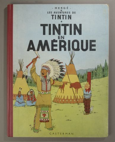 null HERGÉ. Tintin in America. Paris, Casterman, 1957.

Album in-4, publisher's binding,...