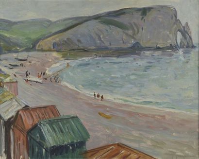 null Paul PAQUEREAU (1871-1950).

Les falaises d'Étretat.

Huile sur carton signée...