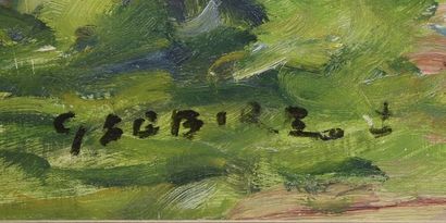 null Gaston SÉBIRE (1920-2001).

Bords de Seine.

Huile sur toile signée avec l'encre...