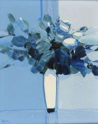 null Henri de JORDAN (Alger, 1944 - Royan, 1996).

Fleurs bleues.

Acrylique sur...