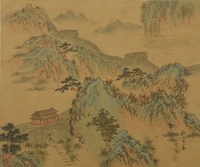 null CHINE - XXe siècle.

Cinq encres sur soie, paysages. 

Dim. : 29,5 x 35 cm....