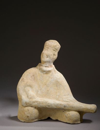 null CHINE, SICHUAN - Epoque HAN (206 av. JC - 220 ap. JC).

Statuette de joueuse...