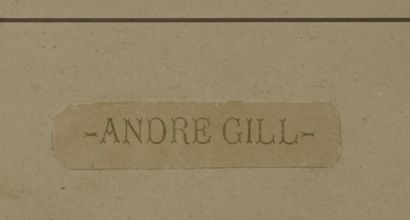 null André GOSSET DE GUINES dit André GILL (1840-1885).

Scène de rue.

Aquarelle...