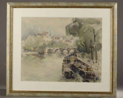 null Hermann Edouard WAGNER (1894-1963)

Quai de Seine ; Le pont Neuf.

Deux aquarelles...