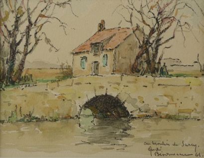 null André BERONNEAU (1886-1973). 

"Moulin de la Galette vers 1900" ; "Le moulin...