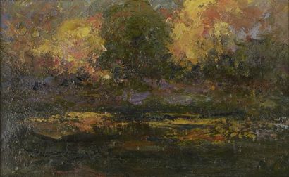 null Charles DAGNAC-RIVIERE (1864-1945).

Autumnal landscape.

Oil on canvas signed...