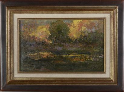 null Charles DAGNAC-RIVIERE (1864-1945).

Autumnal landscape.

Oil on canvas signed...