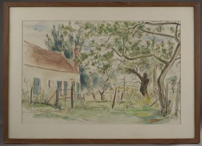 null 
André DIGNIMONT (1891-1965).




House in the country.




Watercolor signed,...