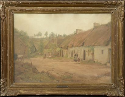null 
Maurice RENDERS (1877-1951).




"In the village of St. Nicolas des Eaux. Morbihan....