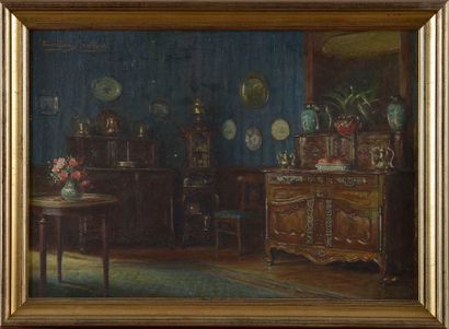 null 
Eugène DEULLY (1860-1933).




Le salon.




Huile sur toile signée en haut...