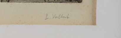 null 
Louis VALTAT (1869-1952).




Sœurs au piano. 




Gravure signée en bas à...