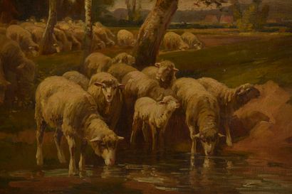 null 
Georges BRASSEUR (1880-1950).




Les moutons s'abreuvant. 




Huile sur toile...