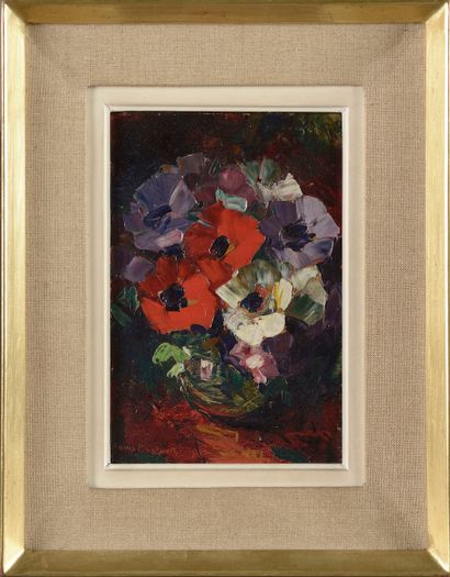 null 
Louis PASTOUR (1876-1948).




Bouquet de fleurs.




Huile sur carton signée...