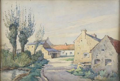 null 
FRANK-WILL (1900-1951).




Vue du village de Barneville.




Aquarelle sur...