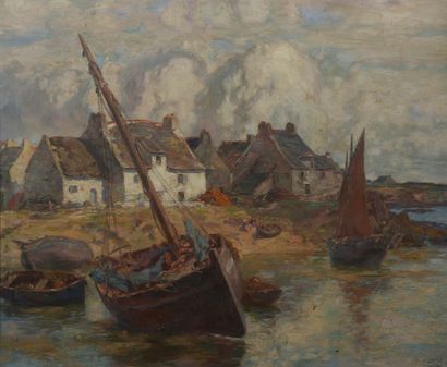 null 
Charles Louis SIGNORET (1867-1932).




Bateau couché sur le flan à marée basse...