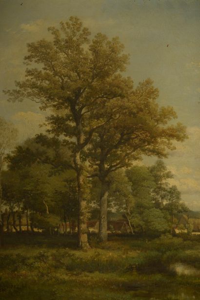 null 
Jules ANDRÉ (1807-1869).




Paysage de campagne.




Huile sur toile signée...