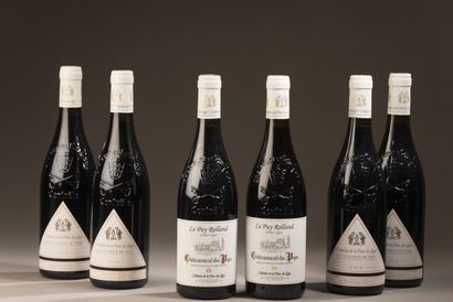 null 6 bottles CHÂTEAUNEUF-DU-PAPE La Font-du-Loup (2 of 2019, 2 of 2018, 1 Puy Rolland...