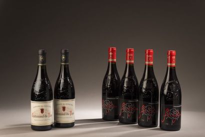 null 6 bottles CHÂTEAUNEUF-DU-PAPE Domaine de la Roncière (4 Flor de Rocne 2017,...
