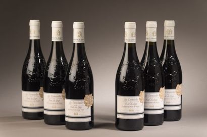 null 6 bouteilles CHÂTEAUNEUF-DU-PAPE "Les Demoiselles", La Font-du-Loup (3 de 2019,...