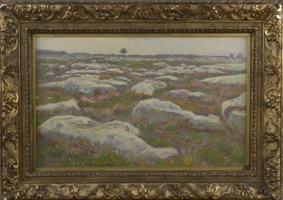 null Maurice ELIOT (1862-1945). 



Landscape of rocks and heather.



Pastel signed...