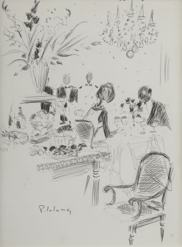 null Pierre Emile Gabriel LELONG (1908-1984).

Groom, woman at the table, couple...