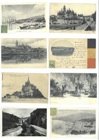 null ENVIRON 292 CARTES POSTALES DE VOYAGE : 

contenant des cartes postales de Belgique,...