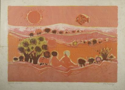 null Frédéric MENGUY (1927-2007).

Landscapes.

Two lithographs signed lower right...