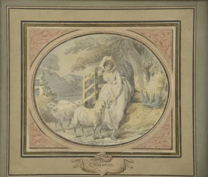 null 
Francis WHEATLEY (1747-1801). 




The young shepherdess. 




Two pen and...