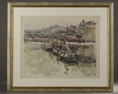 null Hermann Edouard WAGNER (1894-1963).



The port.



Watercolor signed lower...