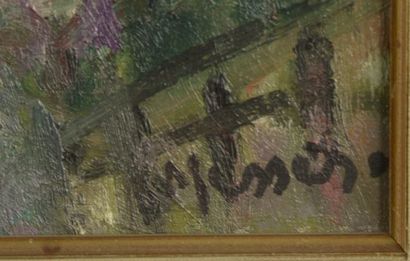 null David MESSER (1912 - 1998).

Village dans les montagnes.

Huile sur toile signée...