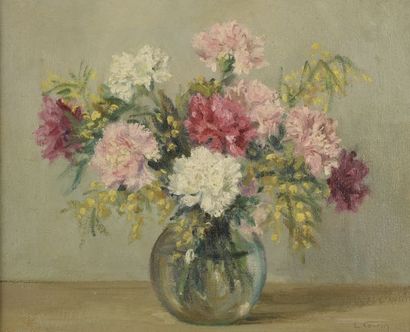 *L.COURAN (XXe siècle).

Bouquet de fleurs...