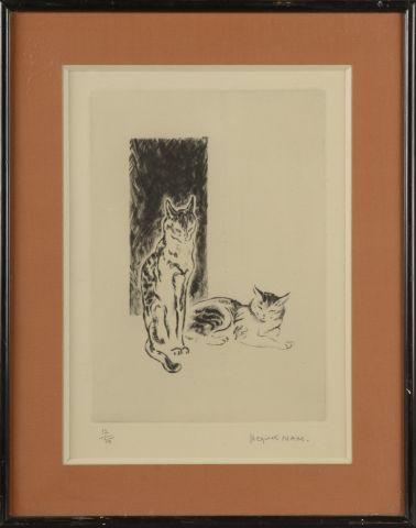 null Jacques NAM (1881 - 1974).

Two cats.

Lithograph in black signed and numbered...