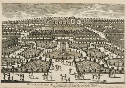 A. D. PERELLE d'après W. POILLY, XVIIème siècle "Veüe et Perspective de Trianon de...