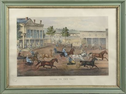 null CURRIER IVES, 152 Nassau Street à New-York.

"Going to the trot, a good day...