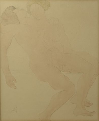 null 
Odilon ROCHE (1868-1947).




Un couple.




Dessin et aquarelle monogrammé...