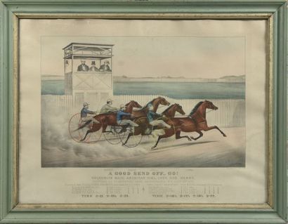 null CURRIER IVES, 152 Nassau Street à New-York.

"Going to the trot, a good day...