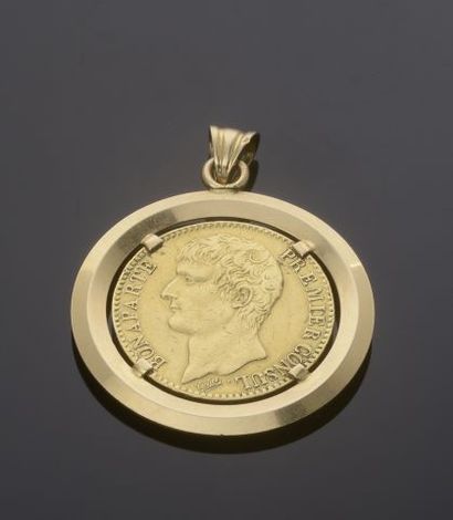 null Pièce en or de 40 Francs au profil de Napoléon Premier Consul datant de l'an...