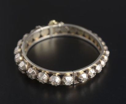 null Bracelet en argent 925 millième vermeillé et vingt-six

diamants de taille rose...