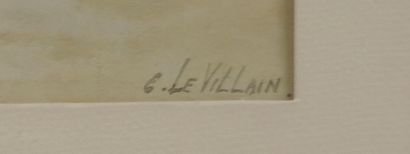 null Ernest-Auguste LE VILLAIN (1834-1906).

Chemin de campagne.

Gouache signée...