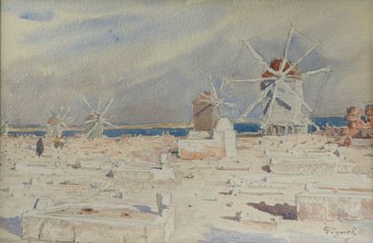 Pierre VIGNAL (1855-1925).

Paysage de Méditerranée...